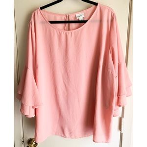Ava and Viv Ruffle Sleeve Top